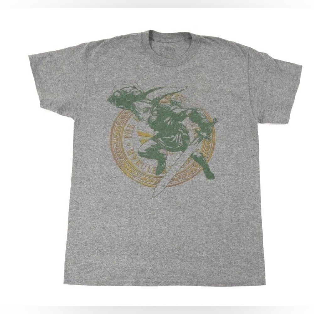 Legend of Zelda Link Warrior Of  Hyrule GeekNet Gray T Shirt Mens Size Medium